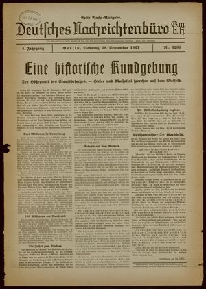 Deutsches Nachrichtenbüro vom 28.09.1937