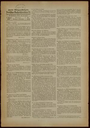 Deutsches Nachrichtenbüro vom 08.11.1937