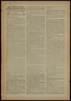 Deutsches Nachrichtenbüro vom 08.11.1937