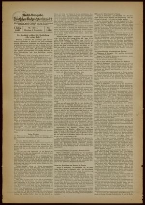 Deutsches Nachrichtenbüro vom 08.11.1937