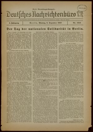Deutsches Nachrichtenbüro vom 06.12.1937