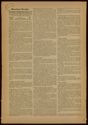 Deutsches Nachrichtenbüro vom 19.01.1938