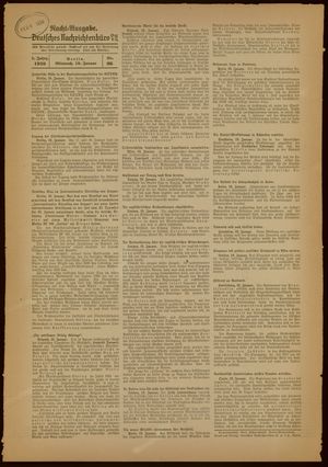 Deutsches Nachrichtenbüro vom 19.01.1938