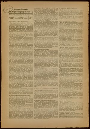 Deutsches Nachrichtenbüro vom 20.01.1938