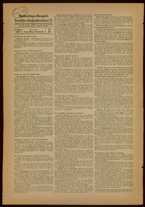 Deutsches Nachrichtenbüro vom 20.01.1938