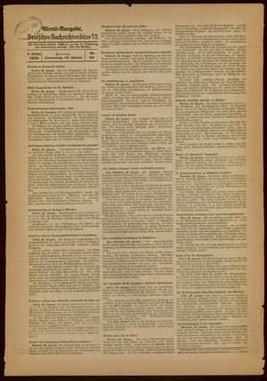 Deutsches Nachrichtenbüro vom 20.01.1938