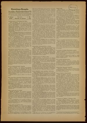 Deutsches Nachrichtenbüro vom 16.02.1938