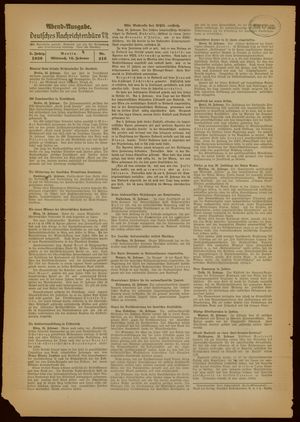 Deutsches Nachrichtenbüro vom 16.02.1938