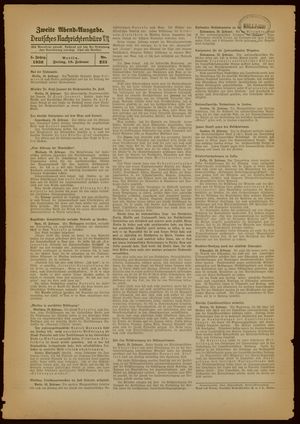 Deutsches Nachrichtenbüro vom 18.02.1938