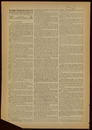 Deutsches Nachrichtenbüro vom 20.02.1938