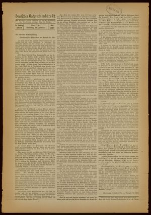 Deutsches Nachrichtenbüro vom 20.02.1938