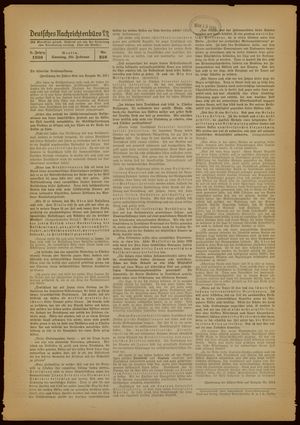 Deutsches Nachrichtenbüro vom 20.02.1938