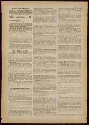Deutsches Nachrichtenbüro vom 14.03.1938