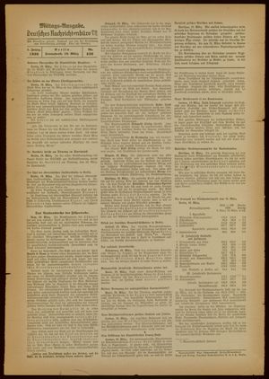 Deutsches Nachrichtenbüro vom 19.03.1938
