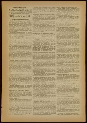 Deutsches Nachrichtenbüro vom 19.03.1938