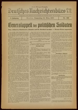 Deutsches Nachrichtenbüro vom 24.03.1938