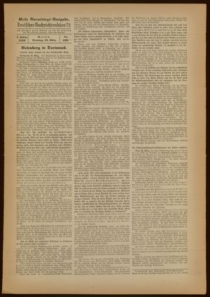 Deutsches Nachrichtenbüro vom 29.03.1938