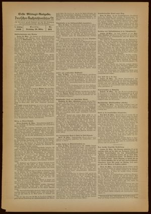 Deutsches Nachrichtenbüro vom 29.03.1938