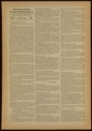 Deutsches Nachrichtenbüro vom 29.03.1938