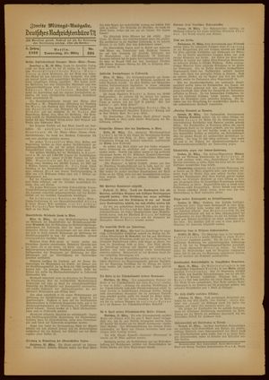 Deutsches Nachrichtenbüro vom 31.03.1938