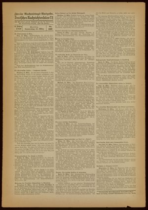Deutsches Nachrichtenbüro vom 31.03.1938