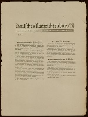 Deutsches Nachrichtenbüro vom 03.06.1938