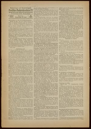 Deutsches Nachrichtenbüro vom 23.06.1938