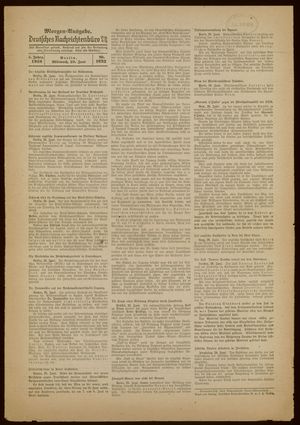 Deutsches Nachrichtenbüro vom 29.06.1938