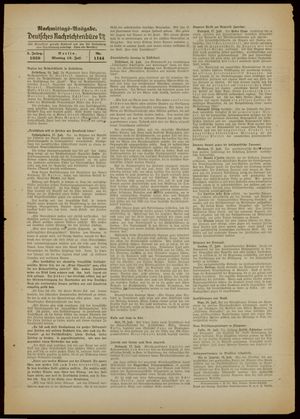 Deutsches Nachrichtenbüro vom 18.07.1938
