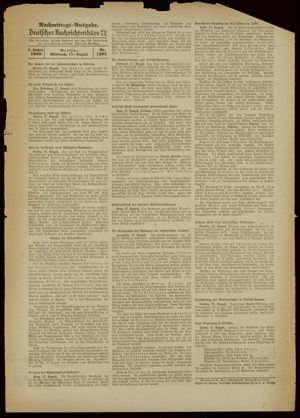 Deutsches Nachrichtenbüro vom 17.08.1938