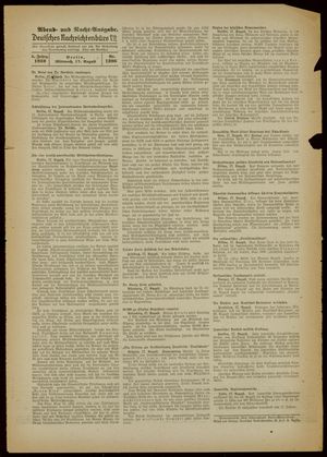 Deutsches Nachrichtenbüro vom 17.08.1938