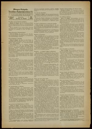 Deutsches Nachrichtenbüro vom 19.08.1938