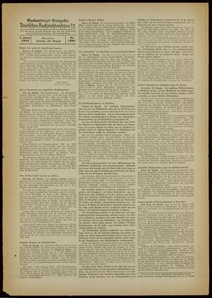 Deutsches Nachrichtenbüro vom 19.08.1938