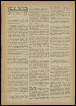 Deutsches Nachrichtenbüro vom 30.08.1938