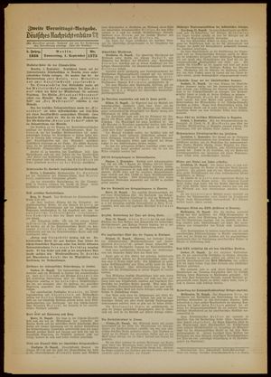 Deutsches Nachrichtenbüro vom 01.09.1938