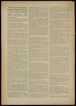 Deutsches Nachrichtenbüro vom 05.09.1938