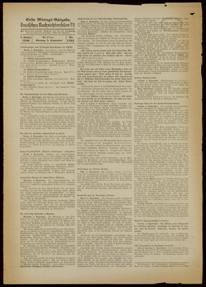 Deutsches Nachrichtenbüro vom 05.09.1938
