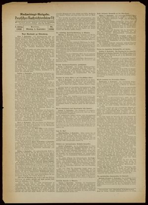 Deutsches Nachrichtenbüro vom 05.09.1938