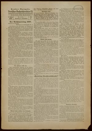Deutsches Nachrichtenbüro vom 06.09.1938