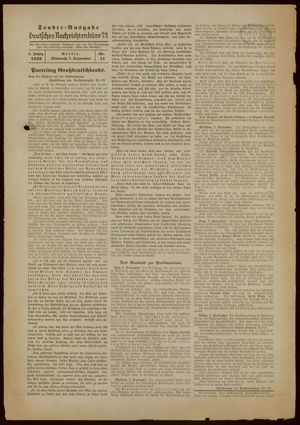Deutsches Nachrichtenbüro vom 07.09.1938