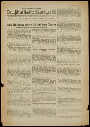 Deutsches Nachrichtenbüro vom 14.09.1938