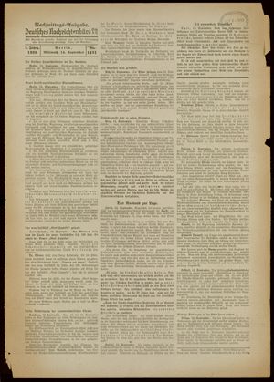 Deutsches Nachrichtenbüro vom 14.09.1938