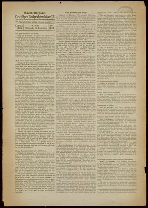 Deutsches Nachrichtenbüro vom 14.09.1938