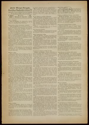 Deutsches Nachrichtenbüro vom 21.09.1938