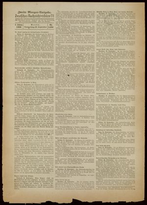 Deutsches Nachrichtenbüro vom 22.09.1938