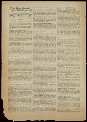 Deutsches Nachrichtenbüro vom 22.09.1938