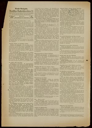 Deutsches Nachrichtenbüro on Sep 24, 1938