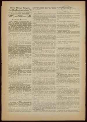 Deutsches Nachrichtenbüro vom 26.09.1938