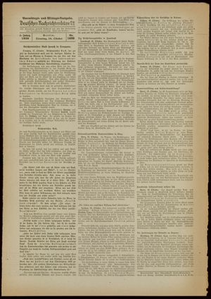 Deutsches Nachrichtenbüro vom 18.10.1938