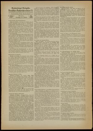 Deutsches Nachrichtenbüro vom 18.10.1938